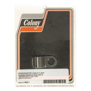 Colony Colony, speedo cable clamp. Black parkerized