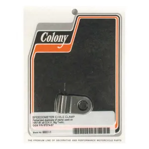Colony Colony, speedo cable clamp. Black parkerized