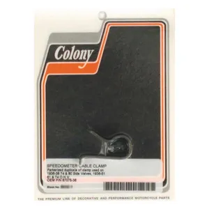 Colony Colony, speedo cable clamp. Black parkerized