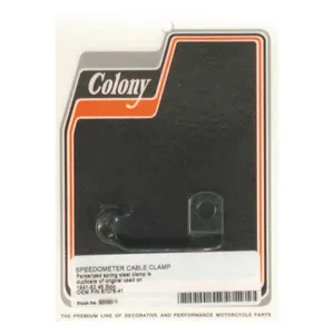 Colony Colony, speedo cable clamp. Black parkerized