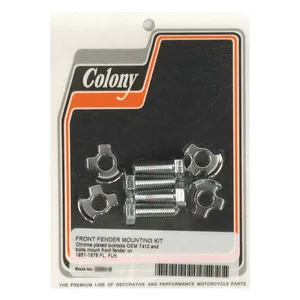 Colony Colony, front fender mount kit. Chrome