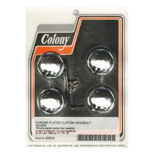 Colony Colony, head bolt cover kit. Custom hex domed, chrome