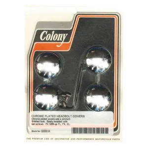 Colony Colony, head bolt cover kit. Smooth domed, chrome