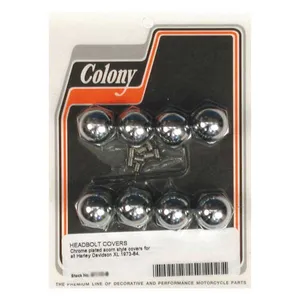 Colony Colony, head bolt cover kit. Acorn, chrome