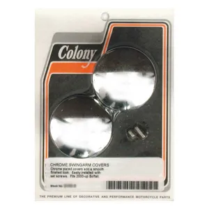 Colony Colony, swingarm pivot bolt cover set. Chrome, domed