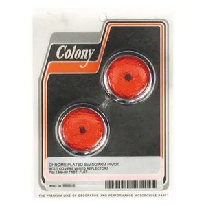Colony Colony, swingarm pivot bolt cover set. Red reflector