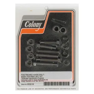 Colony Colony, floorboard and passenger peg mount kit. Black