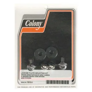 Colony Colony license plate mount kit. Acorn. Chrome