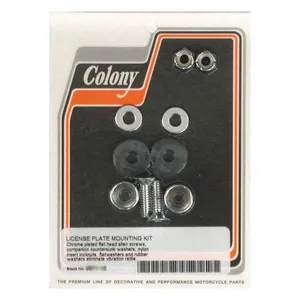 Colony Colony license plate mount kit. Flathead Allen. Chrome