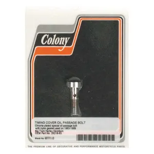Colony Colony, cam cover oil passage bolt. Chrome