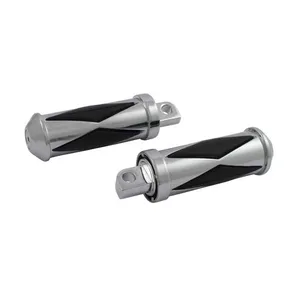 MCS Diamond footpegs, large diameter. male mount. Chrome