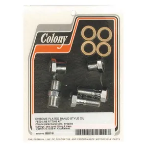 Colony Colony, Knuckle banjo style rocker cover oil feed fittings