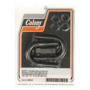 Colony Colony, engine guard U-bolt mount kit. Parkerized