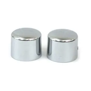 MCS Front axle nut cap kit. Chrome