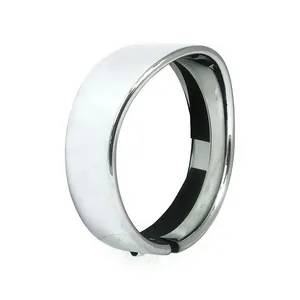 MCS Recessed trim ring with visor. 5-3/4" headlamp. Chrome