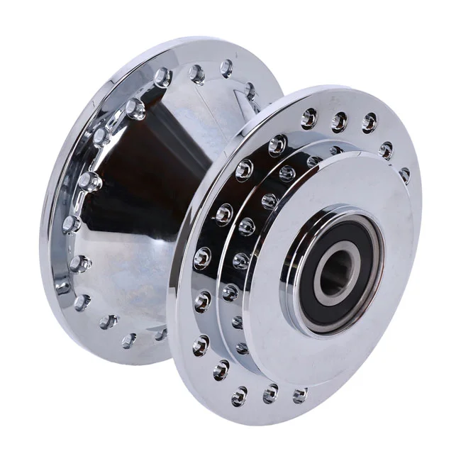 MCS Front wheel hub, single disc. Chrome - 43610-00