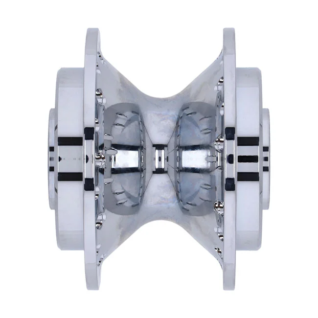 MCS Front wheel hub, single disc. Chrome - 43610-00