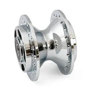 MCS Front wheel hub, single disc. Chrome