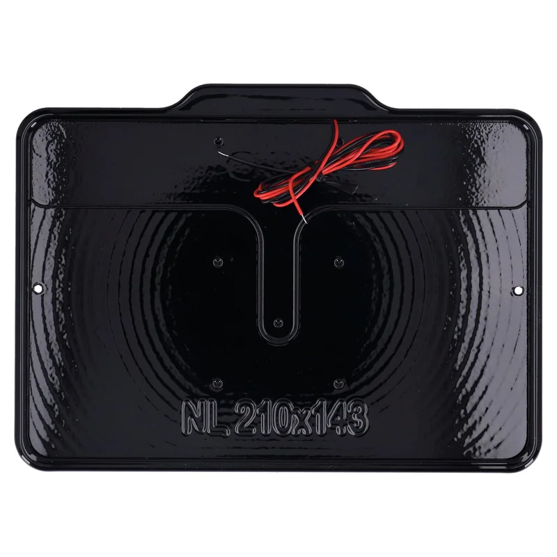 Danish Motorcycle Parts DMP, license plate frame with light 5.0 NL BE. Gloss black