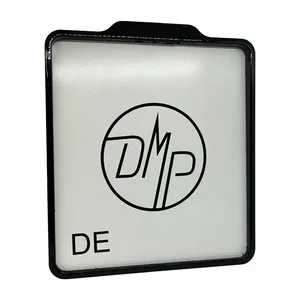 Danish Motorcycle Parts DMP, license plate frame with light 5.0 DE. Gloss black