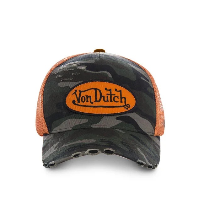 Von Dutch Dutch Heritage cap camou orange patch/net