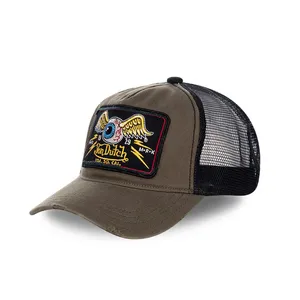 Von Dutch Von Dutch Heritage cap square patch eyes kaki