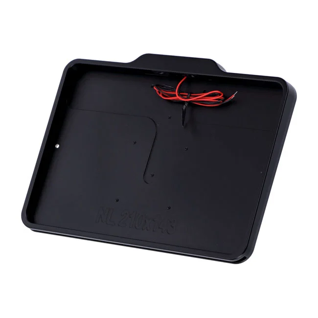Danish Motorcycle Parts DMP, license plate frame with light 5.0 NL BE. Matte black