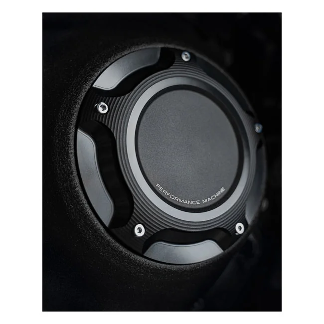 Performance Machine PM, Race series derby cover. Touring. Black Ops