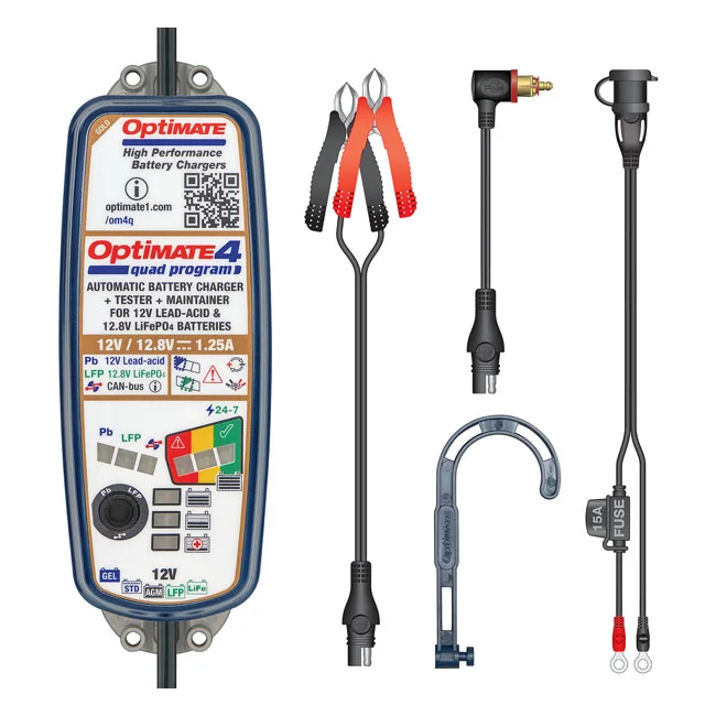 Optimate Tecmate, OptiMate 4 Quad Premium (BMW & Triumph features)