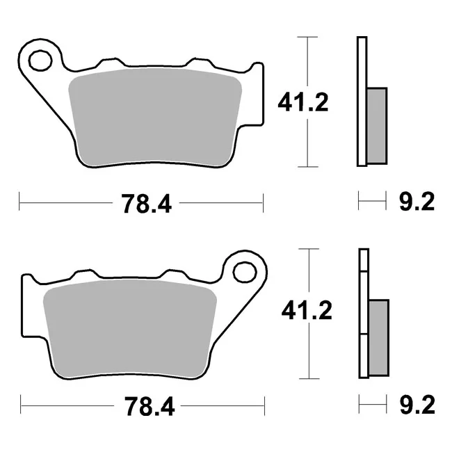 SBS Brake pads. Street Excel Sinter. Rear