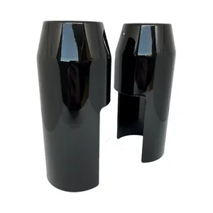 Danish Motorcycle Parts DMP, lower fork cover, 49mm. Gloss black