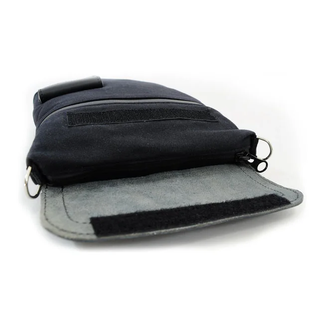 Longride Small Heritage waxed duffle/tank bag. Black