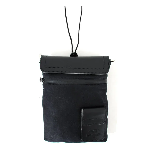 Longride Small Heritage waxed duffle/tank bag. Black