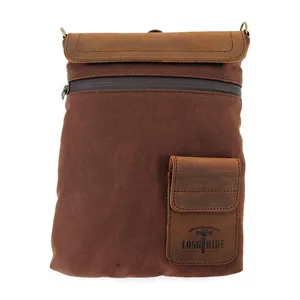 Longride Longride, small Heritage waxed duffle/tank bag. Brown/Ranger