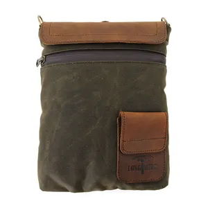 Longride Longride, small Heritage waxed duffle/tank bag. Khaki/Ranger