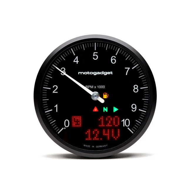 Motogadget Chronoclassic 2 ''Tacho Face''. 10.000RPM. Black B
