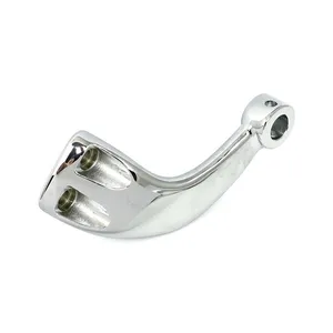 MCS XL Sportster rider foot peg bracket, right. Chrome
