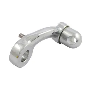 MCS XL Sportster rider foot peg bracket, left. Chrome