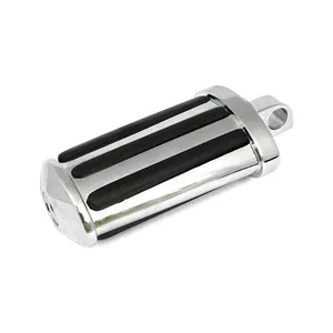 MCS Rail kick pedal. flat style. with rubber inlays. Chrome