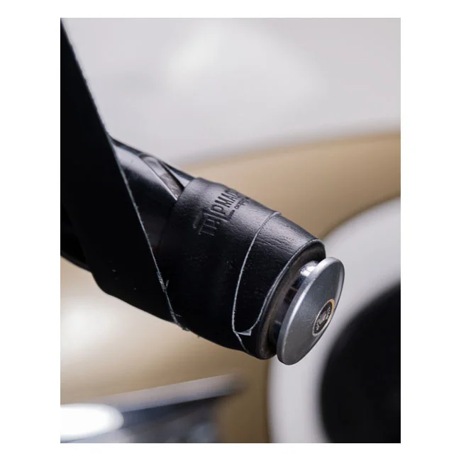 Tripmachine Trip Machine, leather handlebar grip wraps. Black