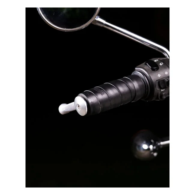 Tripmachine Trip Machine, leather handlebar grip wraps. Black