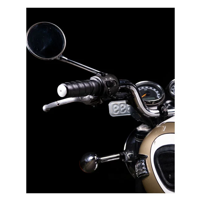 Tripmachine Trip Machine, leather handlebar grip wraps. Black