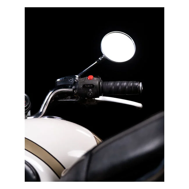 Tripmachine Trip Machine, leather handlebar grip wraps. Black