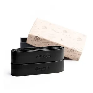 Tripmachine Trip Machine, leather handlebar grip wraps. Black
