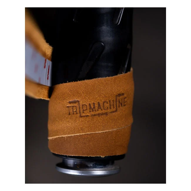 Tripmachine Trip Machine, leather handlebar grip wraps. Tan