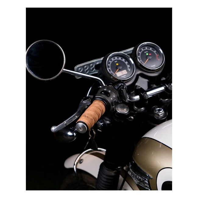 Tripmachine Trip Machine, leather handlebar grip wraps. Tobacco brown