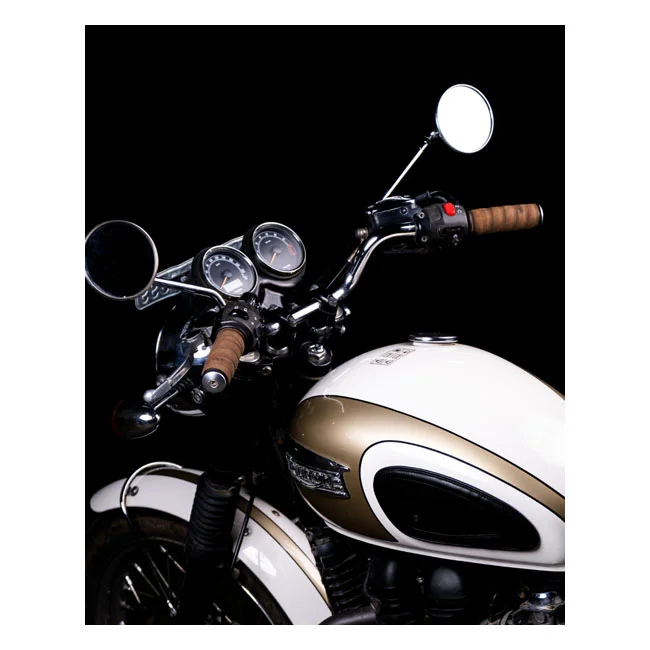 Tripmachine Trip Machine, leather handlebar grip wraps. Tobacco brown