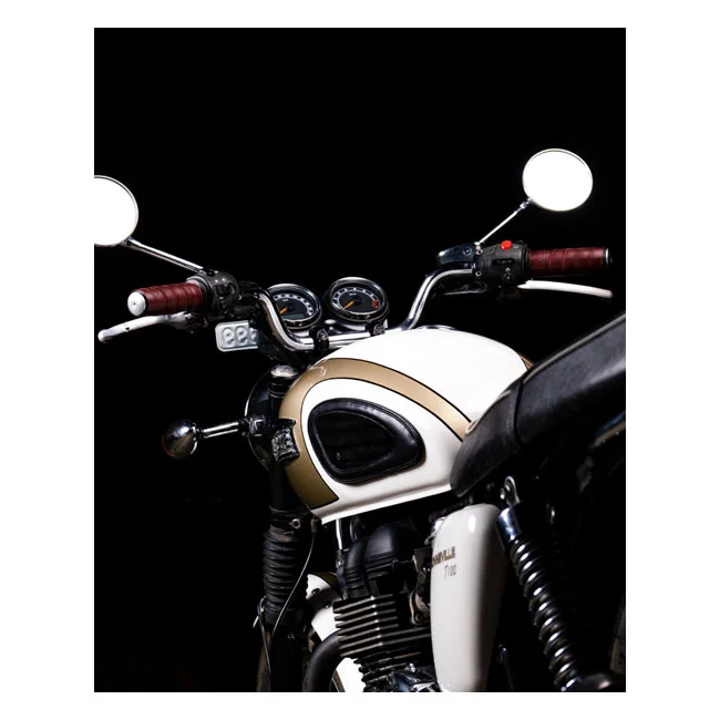 Tripmachine Trip Machine, leather handlebar grip wraps. Cherry red
