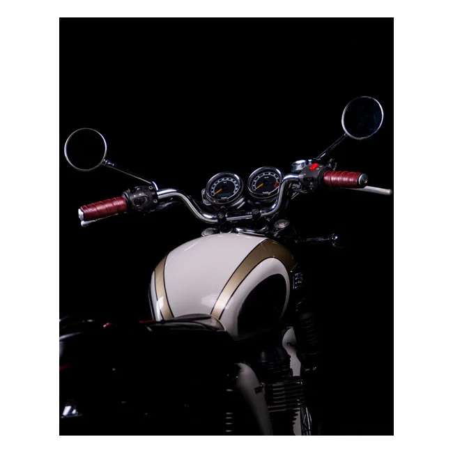 Tripmachine Trip Machine, leather handlebar grip wraps. Cherry red