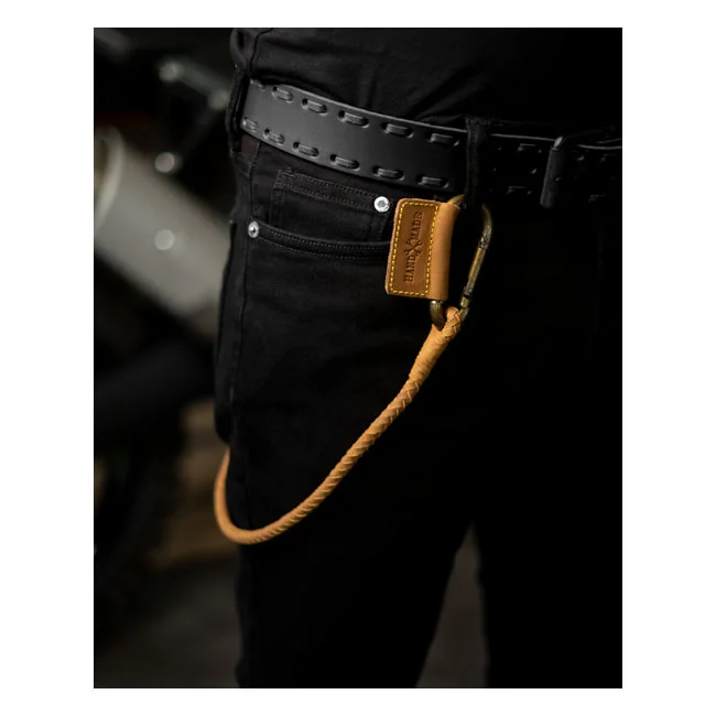 Tripmachine Trip Machine Braided key chain tan